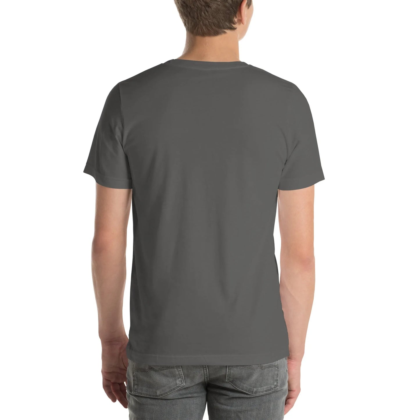 Lustiges Judo T-Shirt Rückansicht in Asphaltgrau
