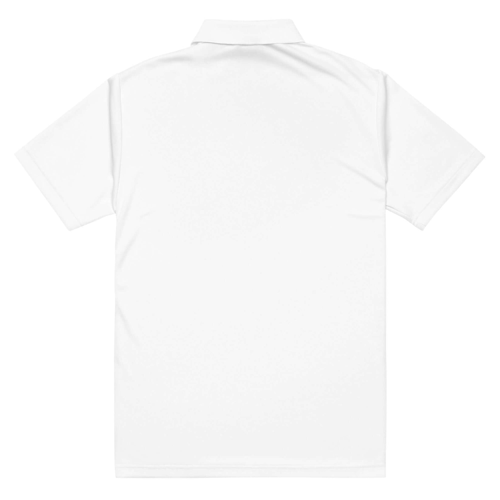 Adidas Judo Polo T-shirt back view displaying clean design on white polo