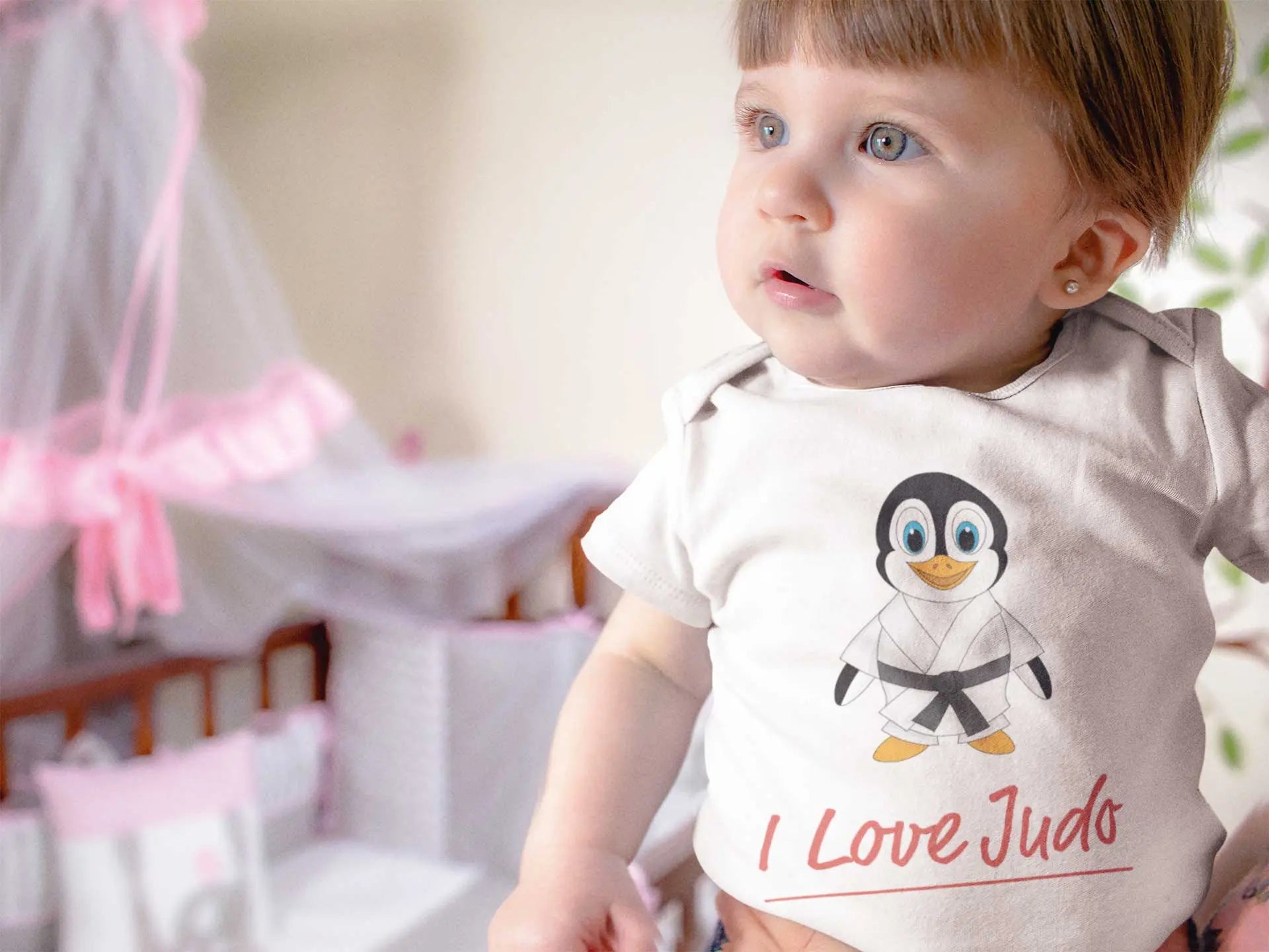 Judo Baby Bodysuit Penguin - I Love Judo - JudoShop.com