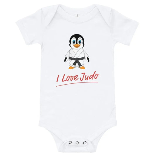 Judo Baby Bodysuit Penguin - I Love Judo - JudoShop.com